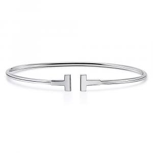 Браслет Tiffany & Co Tiffany T Narrow Wire, белое золото
