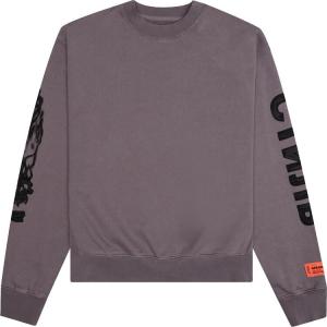 Толстовка Heron Preston Flaming Skull Crewneck 'Grey/Black', серый