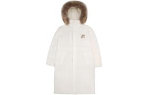 Пуховик унисекс кремовый Mlb