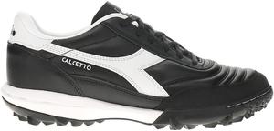 Футбольные бутсы Diadora Calcetto LT для игры на искусственном газоне - натуральная кожа, улучшенная амортизация, резина с повышенной износостойкостью, искусственный газон, оптимальное сцепление и стабильность, черный
