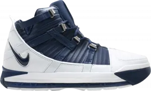 Лимитированные кроссовки Nike Zoom LeBron 3 'Midnight Navy' Sample, белый