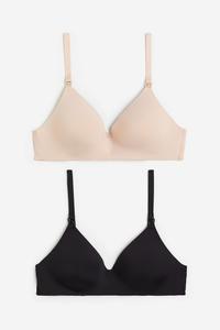 Бюстгальтер для кормления с мягкой подкладкой H&M 2 шт., бежевый\черный