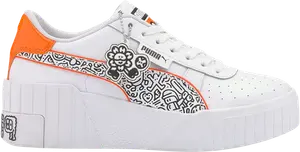 Кроссовки Puma Mr. Doodle x Wmns Cali Wedge Wavy Doodles, белый