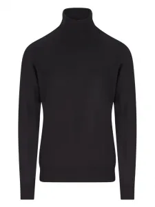 Джемпер с отворотной горловиной Loro Piana, черный