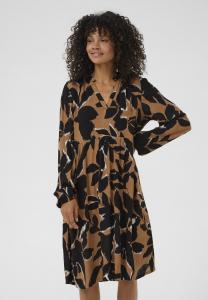 Платье Kaffe Day dress, Toasted Coconut Black Flower/Brown