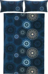 Постельное белье темно-синее 1x 200x200 см + 2x 40x80 см Erwin Müller