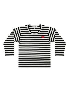 Comme Des Garçons Play Kids футболка в полоску, черный
