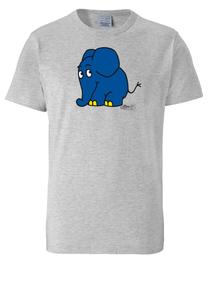 Футболка Logoshirt Sendung mit der Maus Elefant, цвет grau-meliert