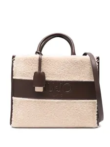 Сумка-шоппер с эффектом овчины LIU JO, нейтральный