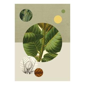 Фреска Komar Green Structure, разноцветный