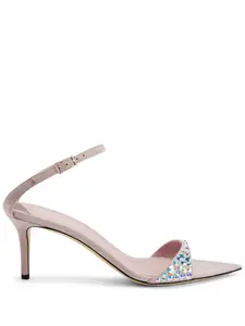 Босоножки Intriigo Queen 70 с кристаллами Giuseppe Zanotti, розовый