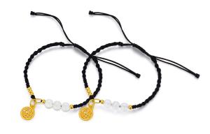 Браслеты из ткани Unisex Love Link, черный+черный