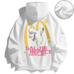 Толстовка унисекс KS, Белый, на флисовой подкладке