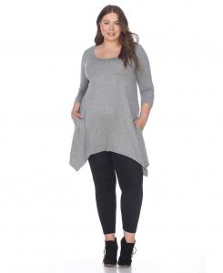 Плюс размер топ-туника makayla White Mark, мульти