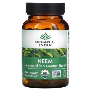 Травяная Добавка - Ним Organic India, 90 растительных капсул