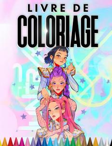 Livʀe de Coloʀiage: Coloriage fille collège | Manga coréen et scènes épiques (Independently published)