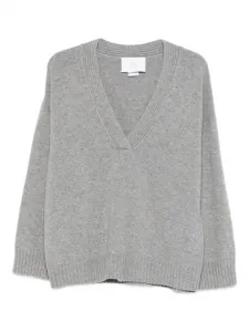 Трикотаж с V-образным вырезом Vanisè, серый
