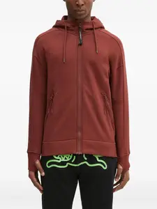 Толстовка с капюшоном и застежкой-молнией C.P. Company, коричневый