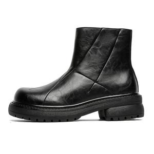 MODENGPAN Унисекс черные зимние ботинки с меховой подкладкой, цвет Black [Fleece-Lined]