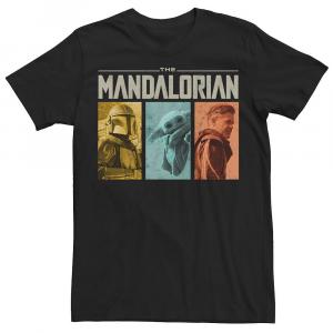 Цветная футболка с персонажем Big & Tall Star Wars: The Mandalorian Season 2 Pop, черный