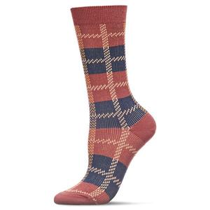 Женский ретро-носок в клетку из хлопковой смеси Memoi, Mauve