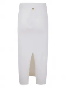 Юбка из трикотажа в рубчик TWINSET, белый