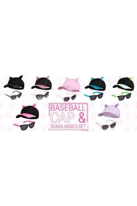 Набор из блестящей кепки и солнцезащитных очков CityComfort, черный