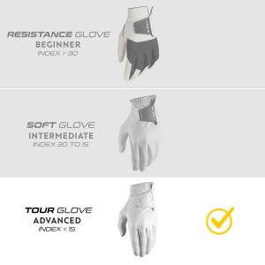 Перчатки для гольфа Tour левая рука мужчины белый INESIS, белый