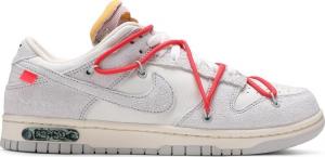 Кроссовки Nike Off-White x Dunk Low 'Lot 33 of 50', белый