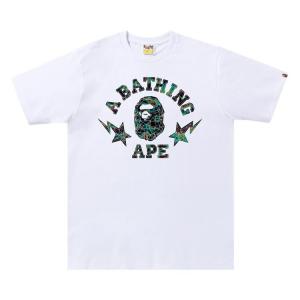 Футболка BAPE Thermography Polygon College Tee 'White', белый