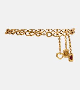 Цепной пояс с декором Saint Laurent, Light Bronze