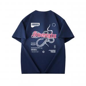 Футболка Unisex Crew Neck тонкая Heavyweight HUANQIU, темно-синий