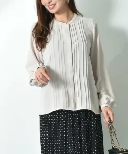 Блузка Pola с декоративными складками Interplanet, цвет Beige