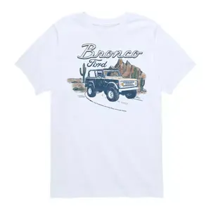 Футболка с принтом Ford Bronco Desert для мальчиков 8-20 лет Licensed Character, белый