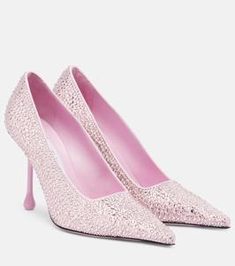 Туфли-лодочки Ixia 95 из атласа с декором Jimmy Choo, Cotton Can