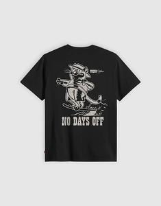 Футболка свободного кроя Levi's No Days Off на спине, черная