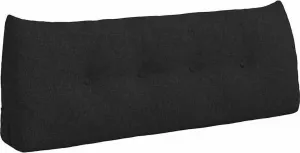 Подушка для спины , черная, 120 x 24 x 50 см, ткань vidaXL
