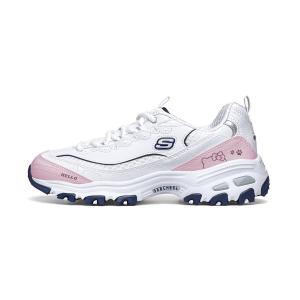 Skechers DLITES Panda устойчивые к истиранию низкие массивные кроссовки женские white pink