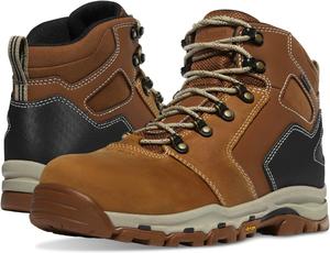 Ботинки Danner Vicious с композитным носком 4,5 для мужчин - из кожи полного зерна с дышащей подкладкой Gore-Tex, системой быстрого шнурования и подошвой с нескользящей пяткой, черный/коричневый/светло-коричневый
