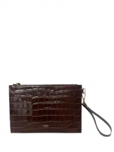 Клатч с эффектом кожи крокодила Avenue 67, коричневый