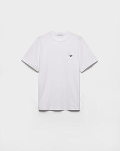 Хлопковая футболка Prada, белая