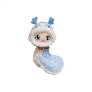 Мягкая игрушка милая детская змейка плюшевая кукла высота 35см MAOGEGE, синий