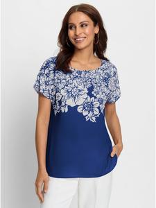 Блузка-слипон с принтом королевского синего и белого цветов WITT WEIDEN