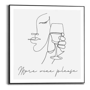 Картина с рамкой Reinders Genieße Linienzeichnung, черный