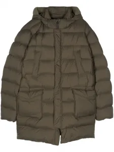 Пальто с логотипом Herno, зеленый