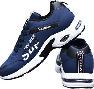 Мужские модные кроссовки без застежек с удобной мягкой подошвой, противоскользящие повседневные обувь для активного отдыха на улице Qacksv, синий