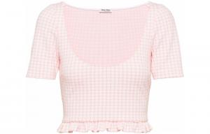 Топ укороченный женский Miu Miu, розовый