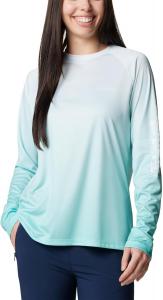 Женская футболка Columbia PFG Tidal Tee II с длинным рукавом и логотипом, Gulf Stream Basic Gradient
