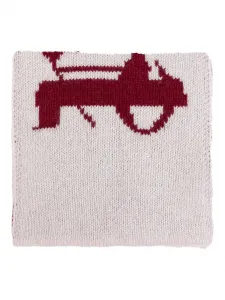 Шарф с вышитым логотипом Palm Angels Kids, белый