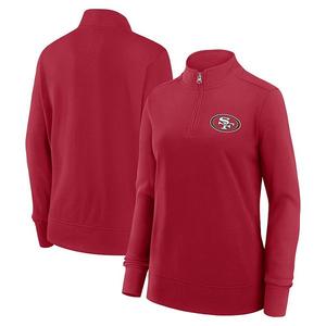 Женская куртка scarlet san francisco 49ers velocity quarter-zip Unbranded